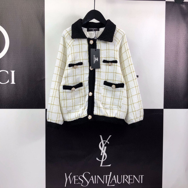 Girls sweater kids designer clothes autumn fashion new cardigan coat metal button retro sense full jacket loose version