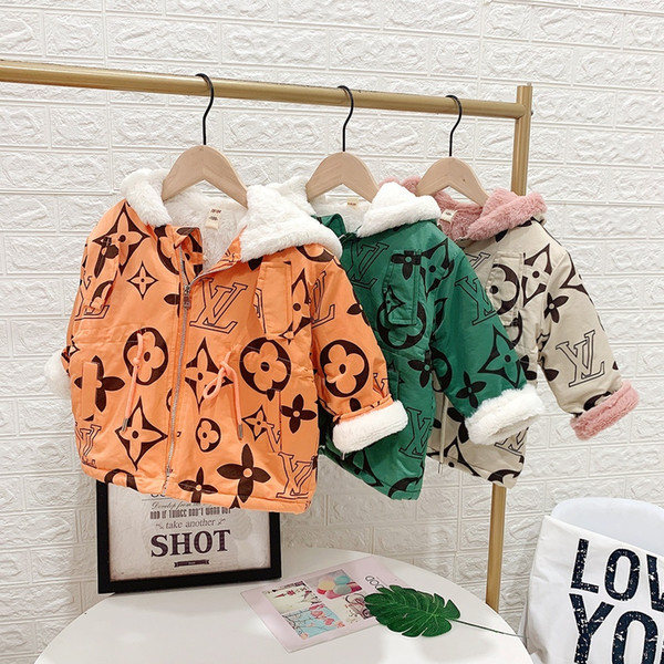 2019 brand Children's Outerwear Boy and Girl Winter Warm Hoodie thick Coat Children Cotton coat Jacket Kid Jackets clothes M102230