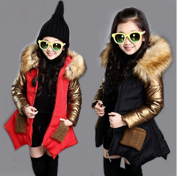 2019 new autumn and winter girls wear jacket children's long cotton padded girls cotton jacket big children's tide coat
