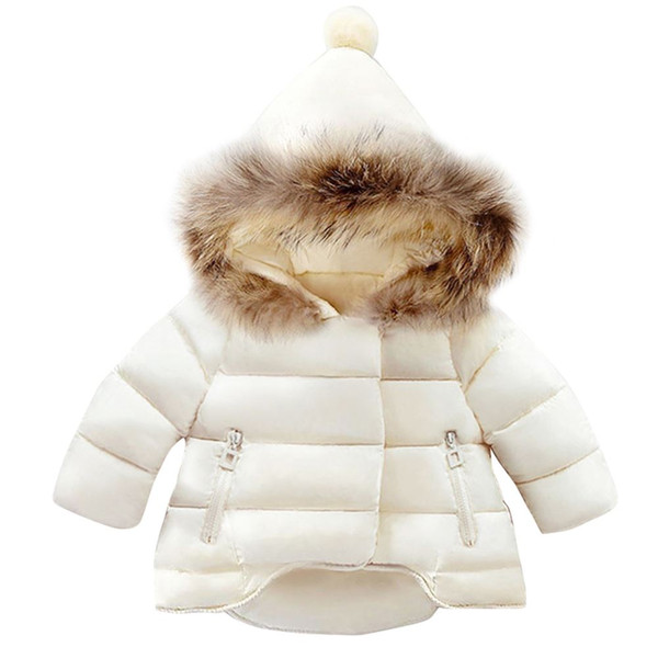 Newborn Baby Girls Boys Fashion Long Sleeve Winter Outdoor Zippered Hooded Coat