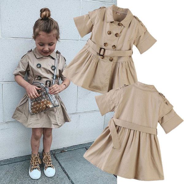 kids designer clothes girls Tench coats children INS Outwear 2019 Spring autumn coat baby Clothing C440