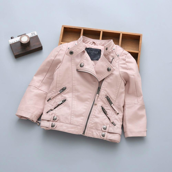 Pu Boys Kids Spring Winter Coats With Fur Leather Jacket Girls Winter Outdoor Jackets Children Strong