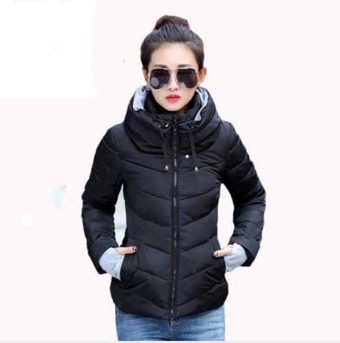 Womens Ladies Quilted Padded Coat Bubble Puffer Jacket Hooded Thick Hot Size