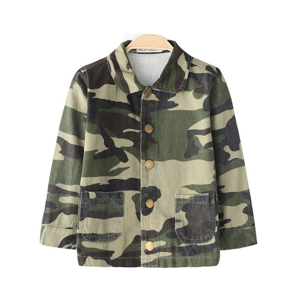 Baby Girls Boys Jacket Fashion Spring Autumn Camouflage Coats Army Children's Windbreaker Outerwear