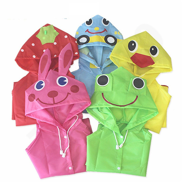5 color Children's Animal Model Raincoat Kids Rain Coat Boy's Girls Rain Cape Waterproof Coats cartoon Model Raincoat 10pcs T1I11581