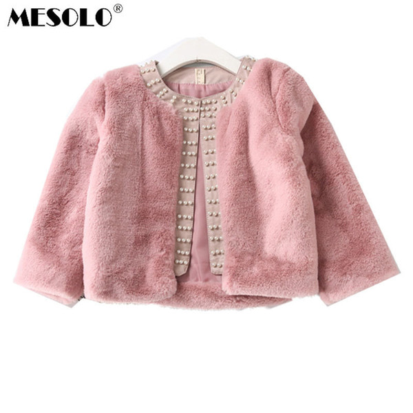 good quality Baby Girls Jacket 2019 New Winte Real Plush Faux Fur Cotton Thicker Long Sleeve Party Wedding Caot for Girls Kids Cloth