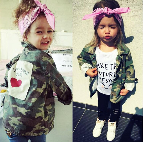 Baby Girls Boys Jacket Cardigan Fashion Spring Autumn Camouflage Coats Army Children's Windbreaker Outerwear Free Shipping