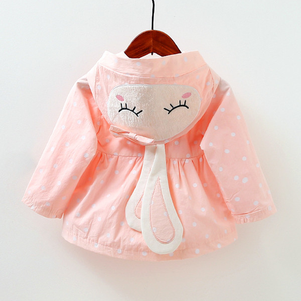 spring style children's girl clothing new style hot sale princess outerwear fashion solid colors kids hooded clothing
