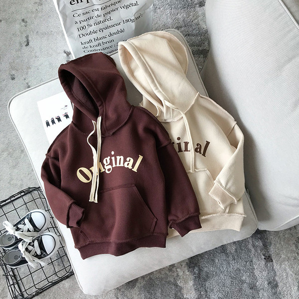 Girls Hooded Shirt Long Sleeve Letter Printed Winter Shirt for Kids Girl Cool Tops Fashion Outfits Children Clothing Drop Ship T200228