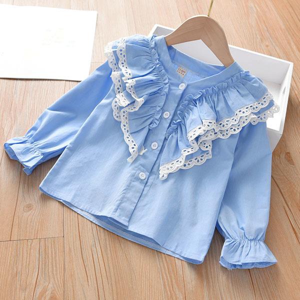 Children's long sleeve shirts Girl princess fashion shirt T200229