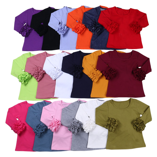 100% Cotton Kids Clothing Fall and Winter Girls shirts Top Tee boutique Shirt T200229