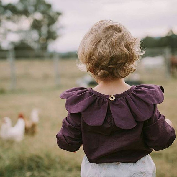 Girls Blouse Baby Girl Shirt Autumn Clothes Maka Kids Infant Clothing Toddler Girl Tees KIKIKIDS Purple shirts Autumn Clothes T200229