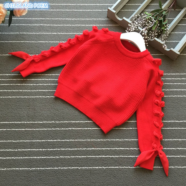 Girl Sweater Autumn Winter Children Girls Clothes Woolen Cotton Toddler Girls Cardigan Kids Knitted Clothes Sweater For Girls V191203