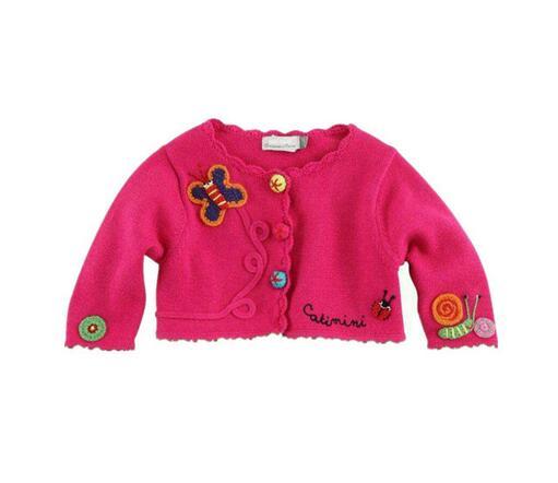 Z Brand Baby Girls Girls Hand-made butterfly snail flower cardigan sweater coat Brand long sleeve sweater jumper autumn Children's clothes