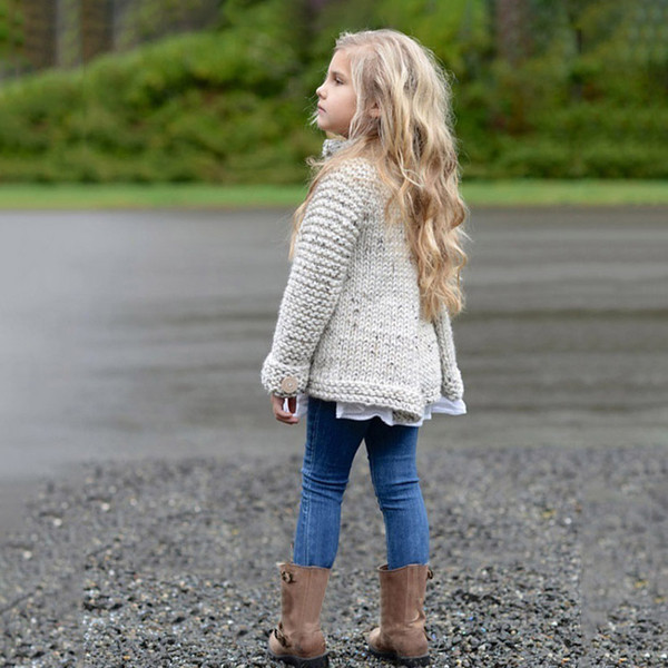 Children Brand Sweater Girls Long Sleeve Swallowtail Cape Sweater Kids Designer Clothing British Style Girls Coat 3 Colors High Quality