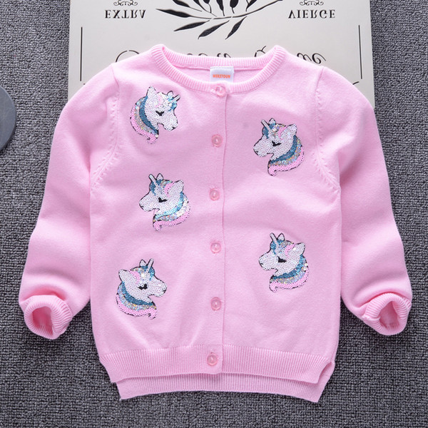 Cardigan Sweater for Girls 2018 Brand Design Autumn Girls Jacket Cotton Knit Sweater Baby Boys Casual Toddler Kids Clothes