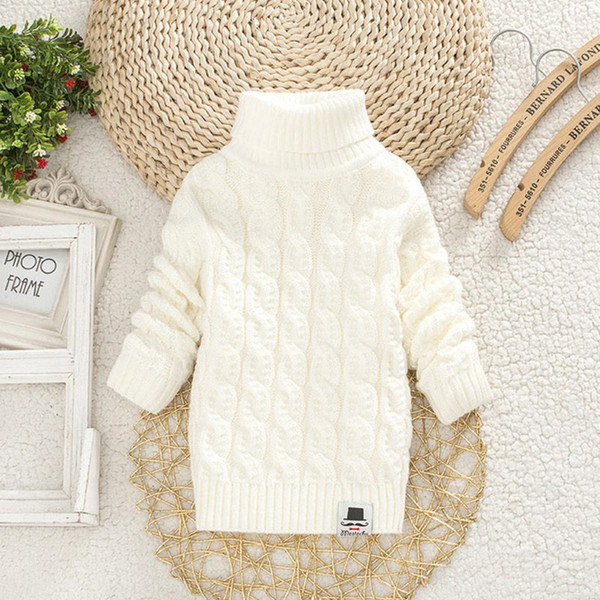 Designer-Toddler Girls Sweaters 2019 Winter Warm Kids Boys Sweaters Knit Pullover Baby Girl Sweater Outerwear Clothing 90-140cm