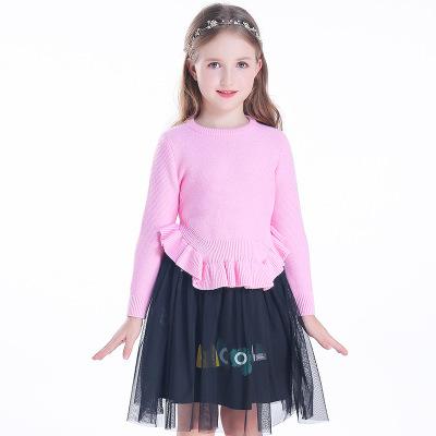 Girls Pullover Sweaters Childrens Wear New Autumn Winter High Grade Quality Girl Sweater Two Piece Wool Dress Suit