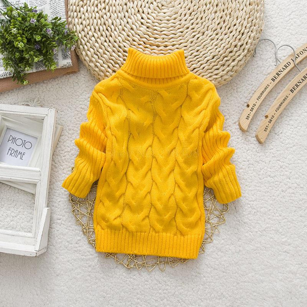 2019 Autumn Baby Boys Girls Turtleneck Sweaters Sweater Kids Sweaters For Winter Knitted Bottoming Boys Sweaters