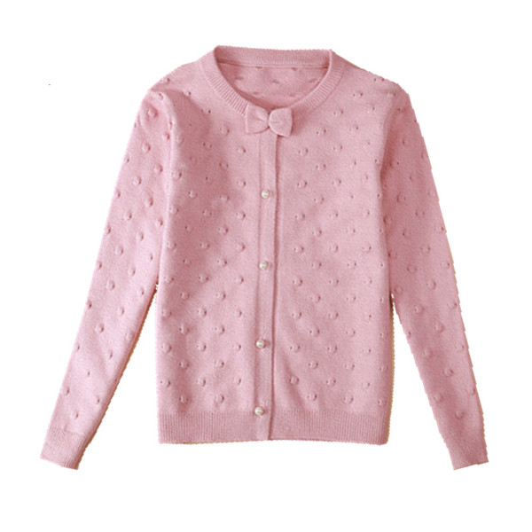 2019 spring children's clothes girls sweaters casual solid long sleeve baby girl knitted cardigan sweaters for girls big kids V191203