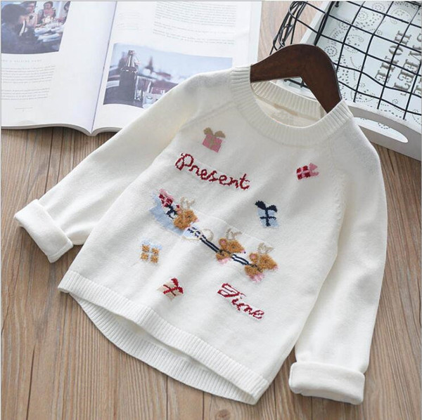 2018 Autumn Baby Sweater Girl Cardigan Children Clothes Casual Girls Cardigan Baby Girl Sweater Kids Pantter White