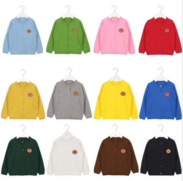Baby Girls Fall Ins Soft Knitting Cardigan CAMPURE 15 Colors Children 2019 Pretty Bread SupermanEmbroidered Sweaters Kids Clothing