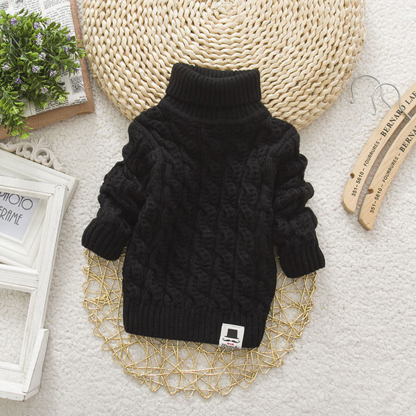 Big Size 2T-7T pullover winter autumn infant baby sweater boy girl child knitted sweater turtleneck sweater children outerwear