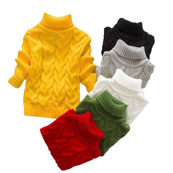 2019 Unisex winter autumn infant Cartoon high collar boy girl child sweater baby turtleneck sweater children pullover sweater