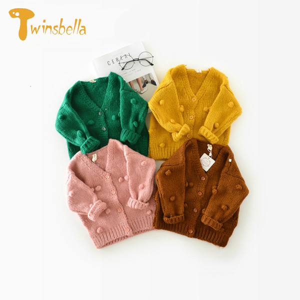 Baby Girl Knit Cardigan Sweater Infant Button Down Woollen Sweater Baby Girl's Open Front Cardigan Toddler Spring Fall Outerwear V191203