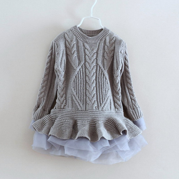 3 to 8 years Girls fashion sweater, baby children spring/fall/winter tutu clothes, kids boutique clothing, R1BB509TS-01, retail