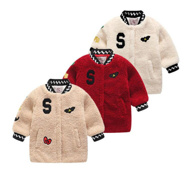 good quality kids children girls sweaters spring winter warm Thicken baby girls sweater Jacket children outerwear girl clothing