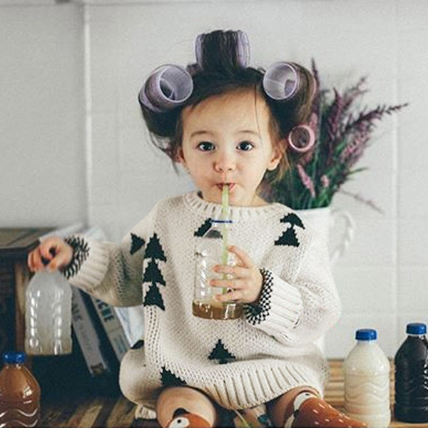 good quality Triangle Baby Girls Sweaters Fashion Girls Tops for Winter Spring Children's Clothing and Accessories Outwear