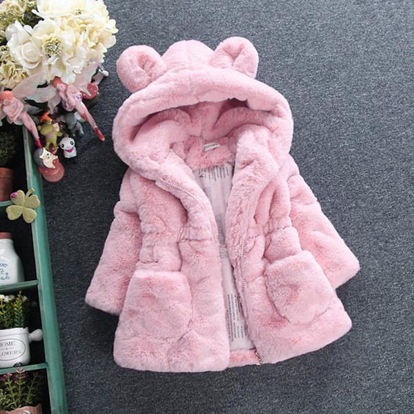 Girls autumn and winter fur coat plus velvet thickening 2018 new Korean version of cross-border foreign trade rabbit ears sweater