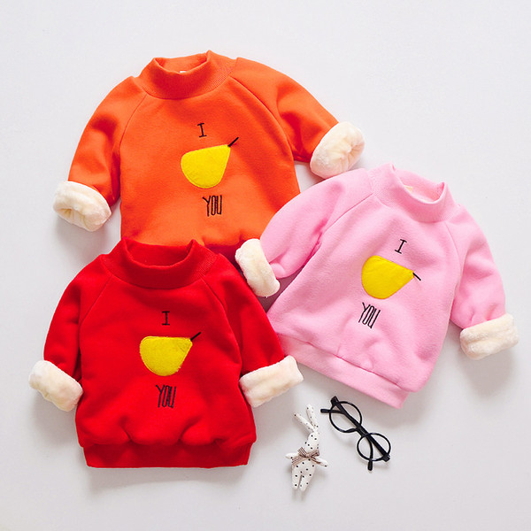 good quality winter baby girls sweater children thicken warm sweater clothes girls kids fashion cartoon plus velvet coats Clothing