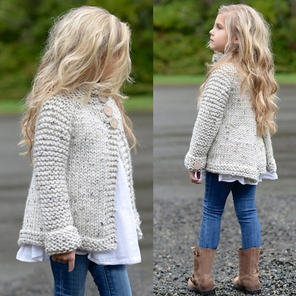 Autumn and winter children's clothing long-sleeved swallowtail cloak type solid color princess wind children's sweater sweater jacket