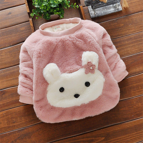good quality girls autumn winter 2019 sweater children girls cotton thicken sweat shirts toddler girls cartoon warm velvet clothing
