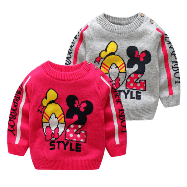 good quality children clothing girl sweater fashion cartoon cotton long sleeve sweater cardigan kids clothes knitted letter sweaters