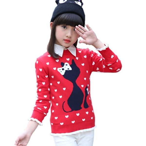 Girls Sweaters Autumn Winter Sweater For Girl Thicken Children Clothing Pull Fille Pullover Kids Clothes Knitting Baby Warm Tops