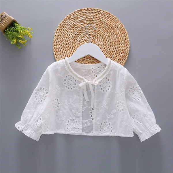 New Arrival Summer Girls Bolero Kids Long Sleeves Cotton Sun-protective Clothing Fashion Girls Shrug Short Jacket