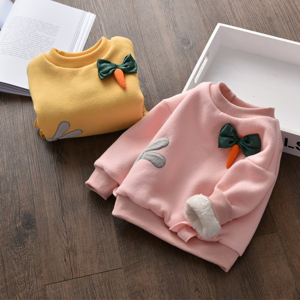 good quality autumn winter girls sweater 2019 cartoon long sleeve pullover clothes kids thick sweater shirts warm velvet clothing