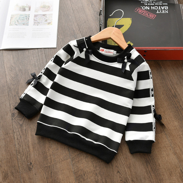 good quality autumn girls sweater children girls cotton striped pullover casual party clothing kids girls fashion sweat shirts