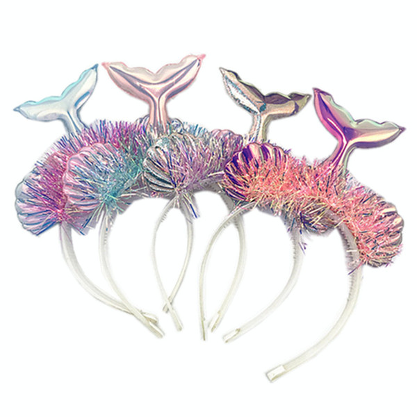 Girl's Shiny Sequined Mermaid Hairband for Party Headband for Stage Performance Costume Hair Stick Hair Accessories Wholesale
