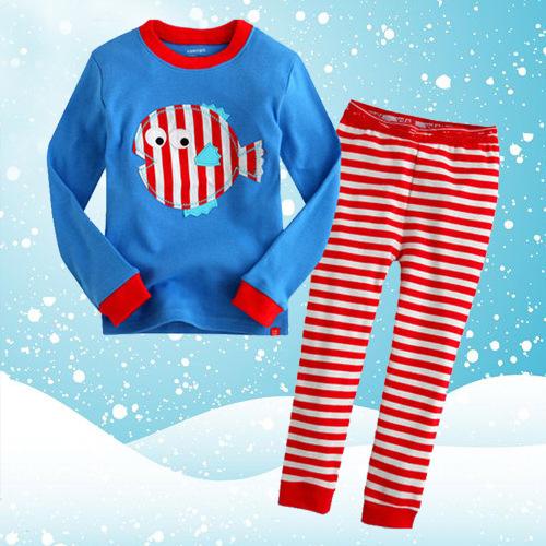 Fashion kids clothes set foreign trade pure cotton home to serve the children's pajamas with children's pajamas