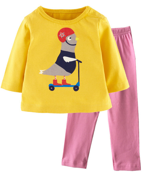 2017 new kids sleepwear clothing children's pajamas spring autumn and 100% cotton children's pajamas kids clothes sets