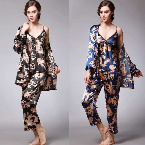 Womens Pajamas Set Summer Fashion Vintage Print Soft Home Clothing Suit Mix Style Boutique Ladies Clothes