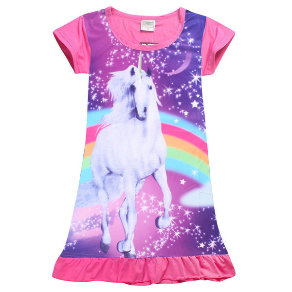 Princess Dress Fashion Summer Soft Girls Dress Nightgown Kids Dresses Night Gown Pajamas Dress Sleepwear Pyjamas Clothes