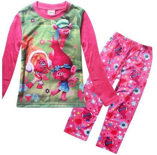 New trolls Christmas children's pajamas children's clothing sets Girls Pajamas Home Clothes Sets grils children pajamas