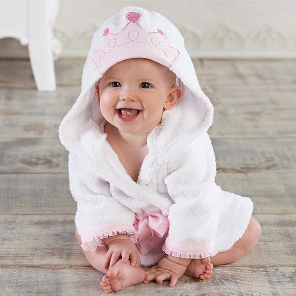 little princess Pajamas baby girls Robes night sleep wear soft Flannel hooded night-clothes Nightgowns gifts dropship