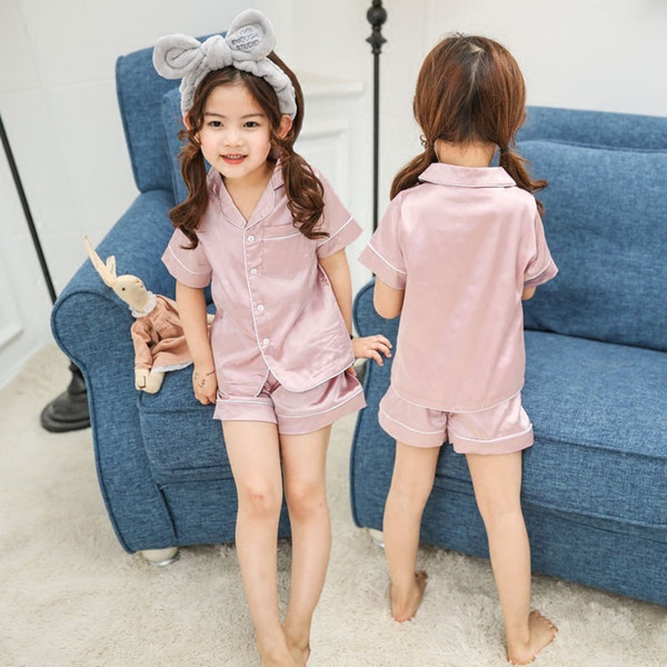 2018 Children's Garment Summer Wear New Pattern Pajamas Short Sleeve Fashion Design Home Furnishing Serve Suit