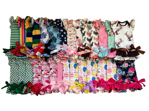 2018 summer Girls Valentine's Day Cheap Baby Clothes Newborn Jumpsuit gown pink red Heart Print Baby Romper Pajamas Kids Clothing